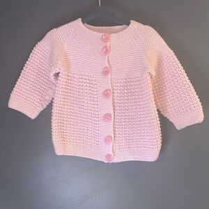 Pink Knit Kids Cardigan size 12M